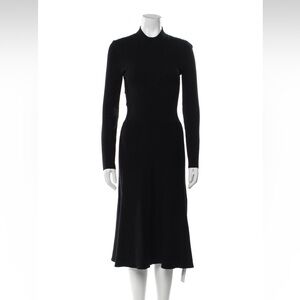 A.L.C. Black Sheath Dress with Mock Neck and Long Sleeves